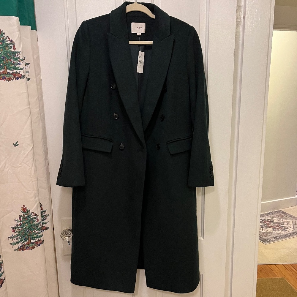 Loft NWT jacket coat Dark Green Small